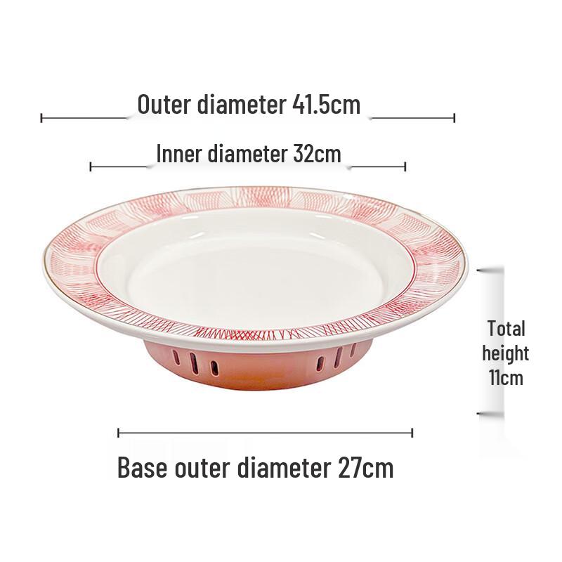 Chinese Ceramic Seafood Warming Dish Set