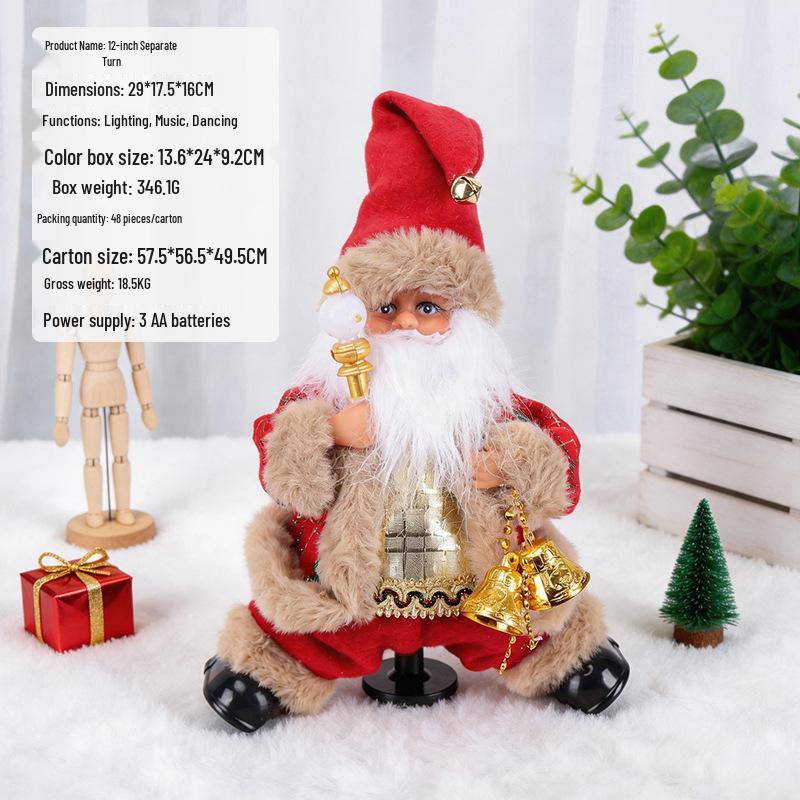 Electric Climbing Ladder Santa Claus Toy for Kids' Christmas Decoration