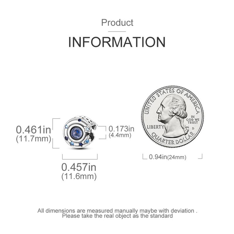 Charms Copper Mysterious Starry Sky Blue Star Beads Fit Charms Plata Original Bracelet Beads Women Jewellery Making Diy