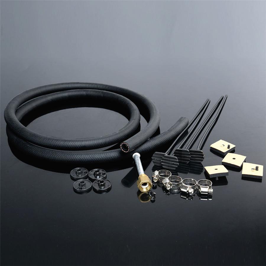 Radiator Remote Aluminum Transmission Oil Cooler +Hose/Mounting Kit