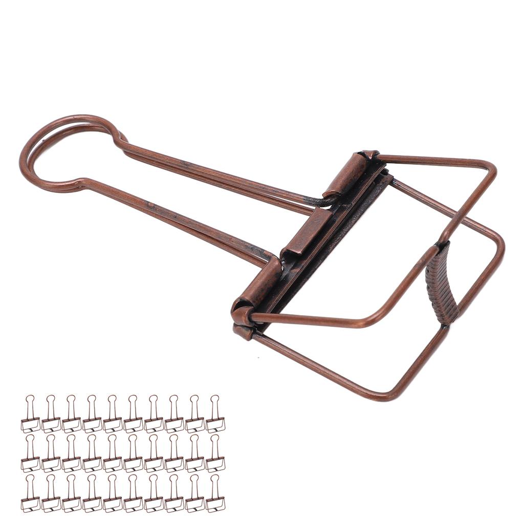 30Pcs Wire Clips 2 Inch Hollow Out Strong Clamping Multi Purpose Small Clips for Notes Tickets Papers