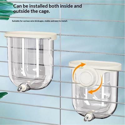Bebedouro Automático para Pássaros Pin-Touch Sem Gotejamento Grande Capacidade 330ml Pele de Tigre Papagaio Myna Alimentador de Água Gaiola de Pássaro Suprimentos para Pendurar