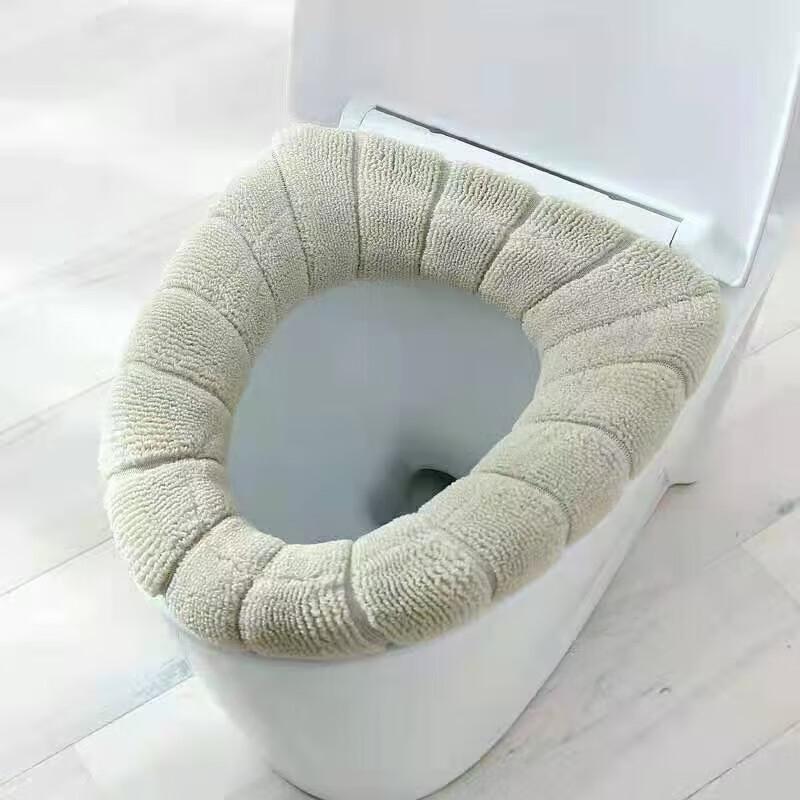 Zimu Washable Nordic Style Knitted Toilet Seat Cushion