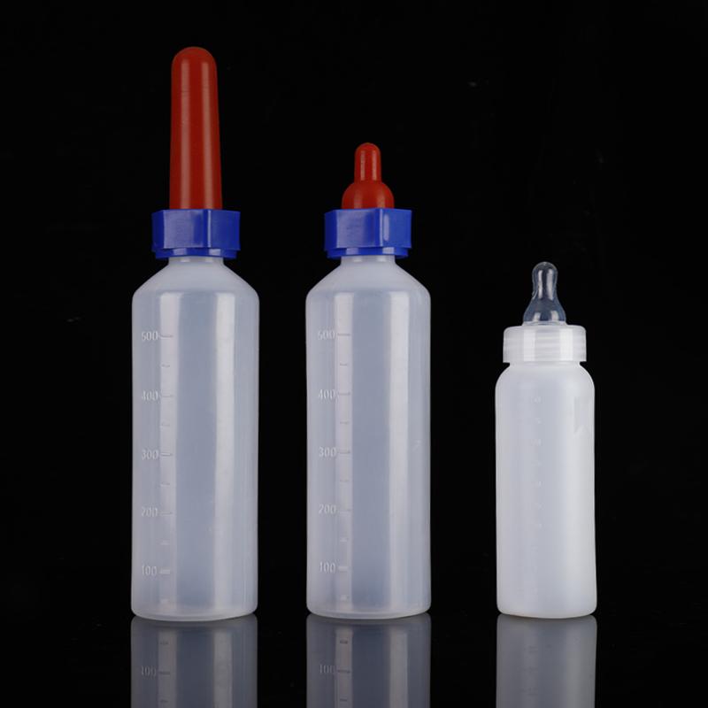 250ml/500ml Lamm-Melkflasche Zitze Tränker Schaf Kalb Ferkel Fütterungsflasche mit Zitze Nutztiere Fütterungszubehör 1 Stück