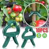 Reusable Garden Plant Clips Green Plastics Plant Fixing Clips for Climbing Plants Tomato Vine Support Tools Home Garden Supplies