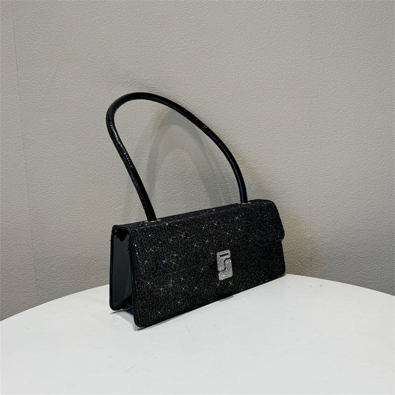 Trendige Taschen leichter Luxus Nische neuer Street-Trend Handheld Strasssteine einzelne Schulter Mode Achselhöhle kleine quadratische Tasche