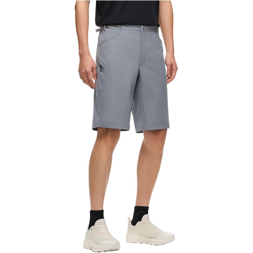 Anta Comfortable Versatile Simple Mid-Waist Zipper Solid Color Breathable Five-Point Casual Shorts Men Shorts Rock-Gray 152520510-4