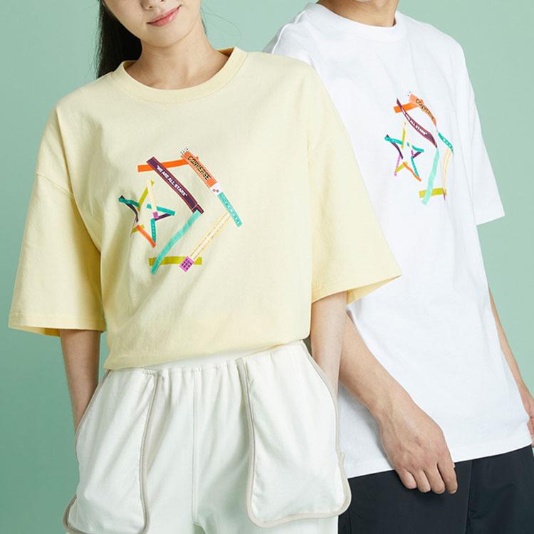 Converse T Shirt Unisex Light Yellow 10022774-A03