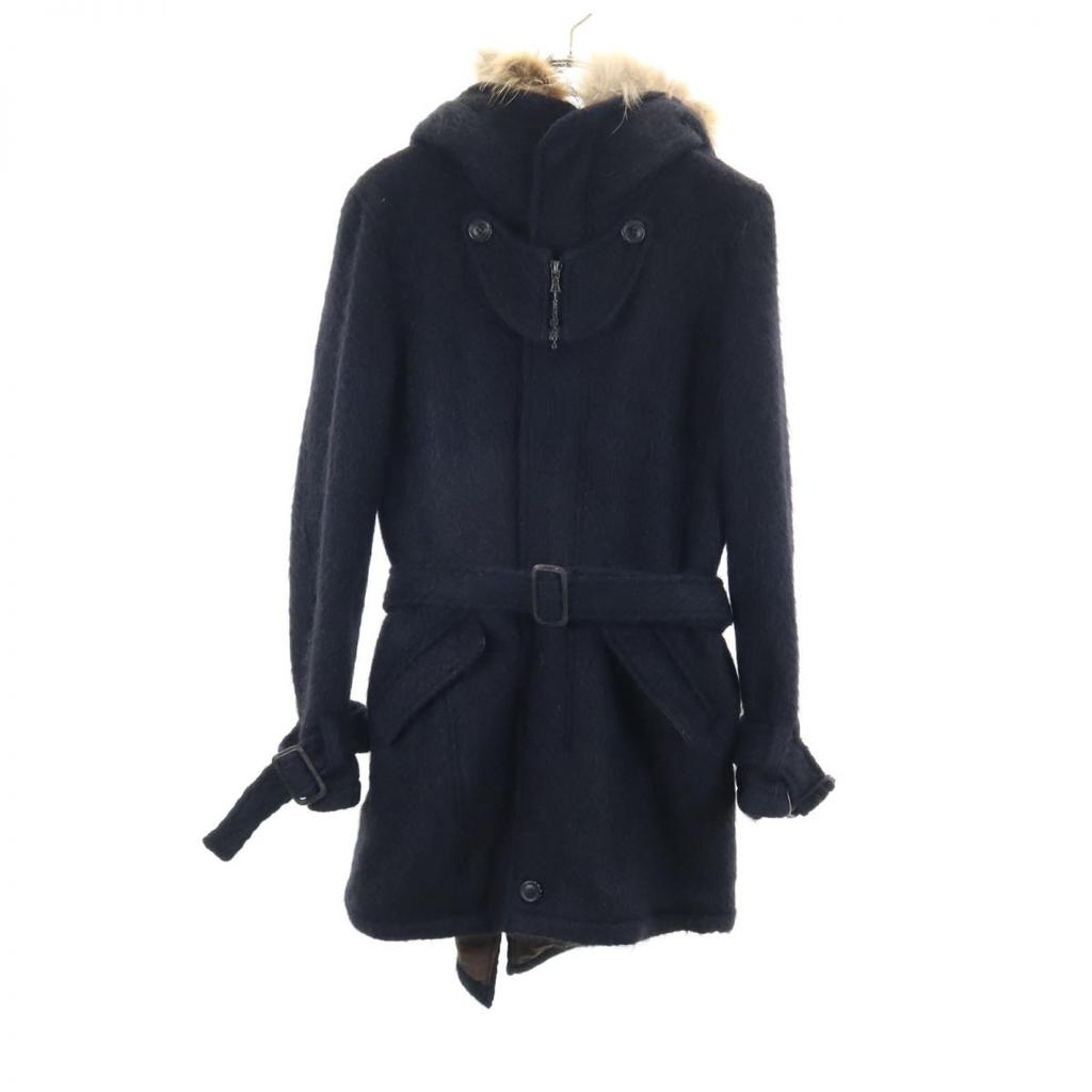 SHAREEF made in Japan Wool coat 2 Navy Fur hood Men's Used