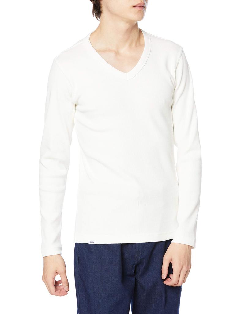 Edwin Official Ribbed Long Sleeve ET5954 V-Neck T-Shirt