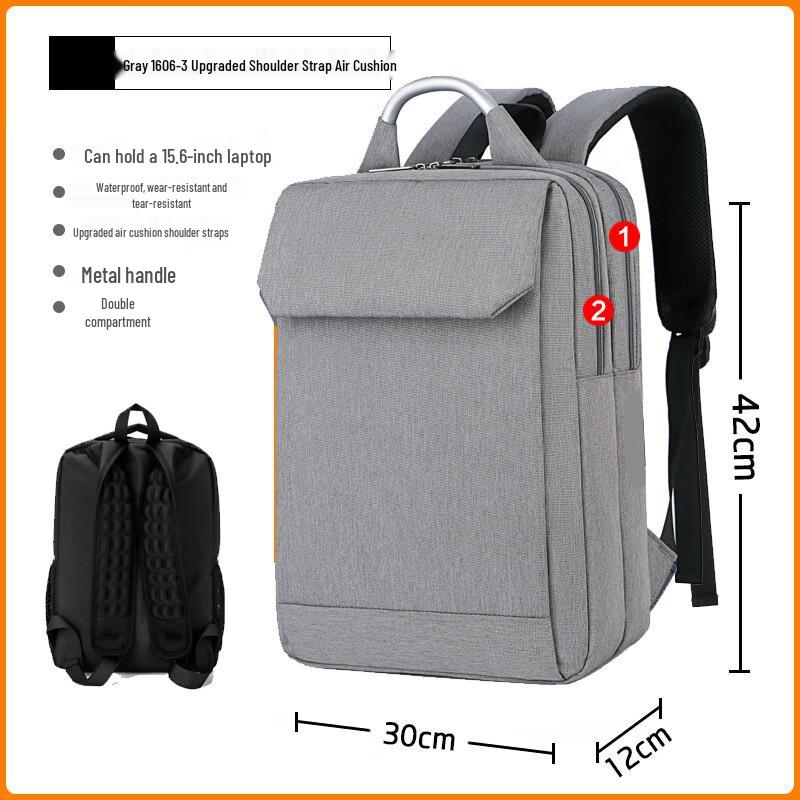 Li Shen Flap Nylon Laptop Backpack 1