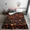Chocolate-Printed Cozy Blanket , Warm and Comfortable Throw Blanket Sofa Bed Sofa Camping Trip, the Best Gift.