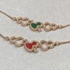 High-End Qilin Family 18K Rose Gold Bracelet with Red Chalcedony & White Mother-of-Pearl