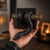 Gothic Accent 3D Metallic Snake Sculpture Realistic Python Hanging Decor  Christmas Gift