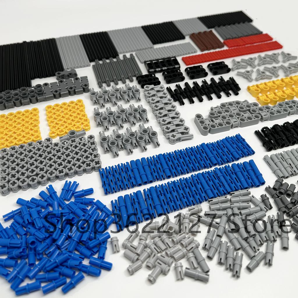 MOC Bricks Technical Accessories Gear Pin Axle Link Turntable Linear Actuator Compatible All Brands High-Tech Building Block Toy