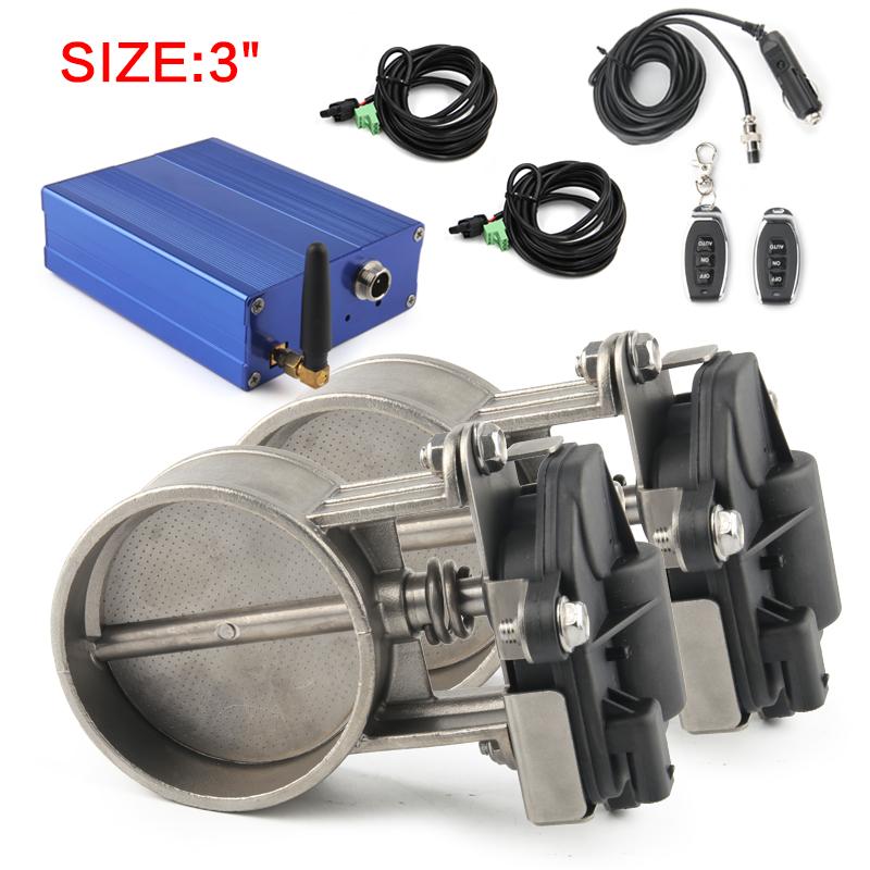 

Exhaust Control Valve Dual Set w Remote Cutout Control For 2 /2.25 /2.5 /2.75 /3 Pipe 2 sets For BMW M3/M4 E82/E88 size 3.0 inch