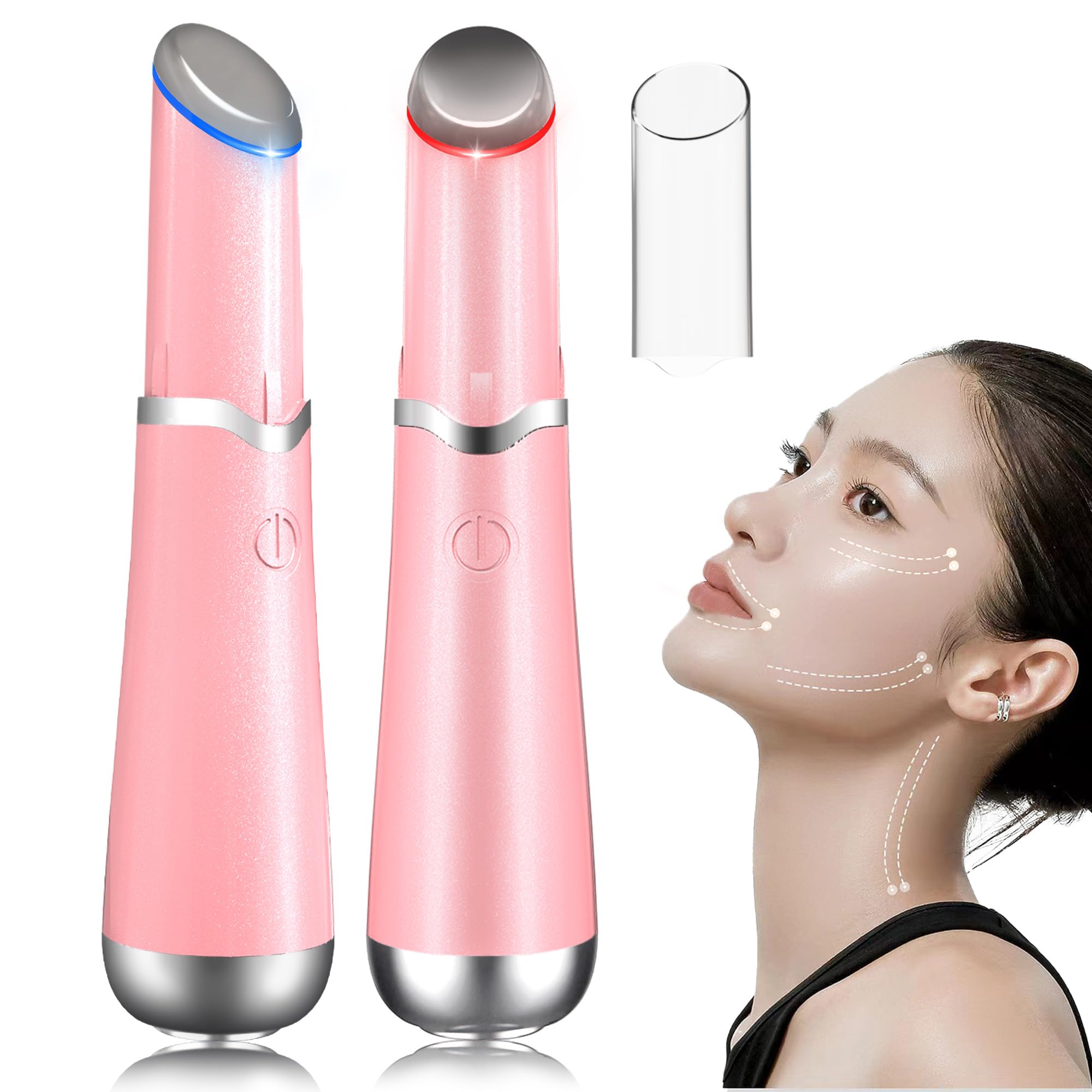 

Latest Eye Area Facial Eye Thermal Beauty Face Eye and Mouth USB Home Use Facial Popular Eye Care Perfect Gift for New Japanese Instruction Manual рожевий
