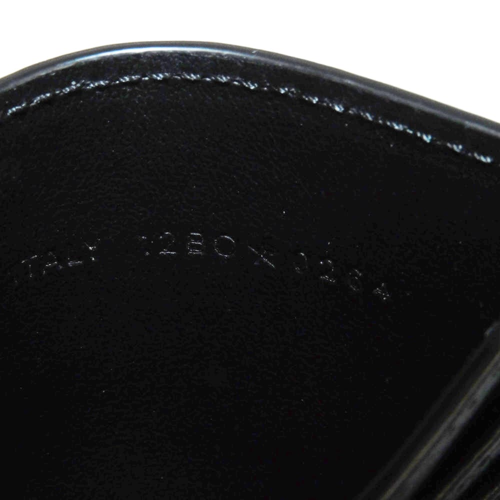 Used 10656 Oblique Jacquard Card Holder 2ESCH135YSE_H03E 7946 Current Calfskin Pass Case Logo Cotton Black Men's from