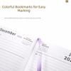 English Agenda Planning Notebook Pu Leather To-do List Notebook  Office Supplies