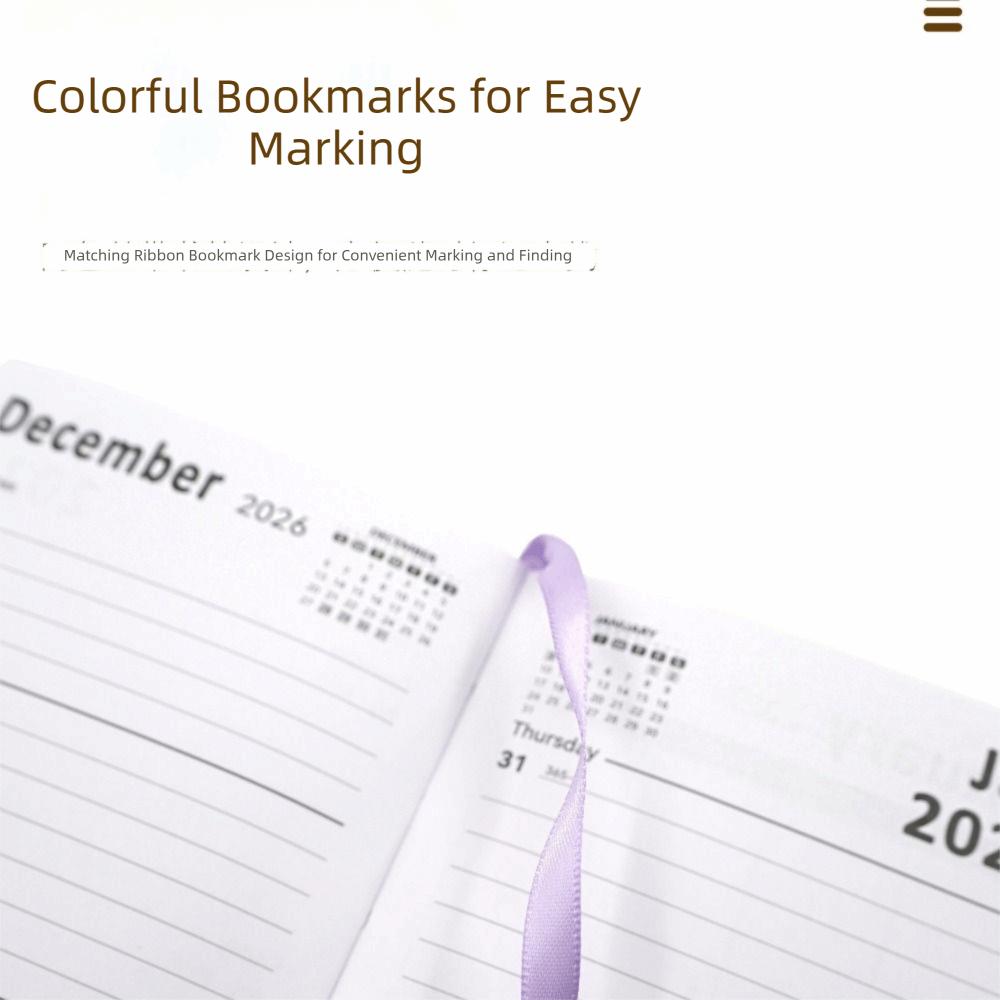 English Agenda Planning Notebook Pu Leather To-do List Notebook Office Supplies