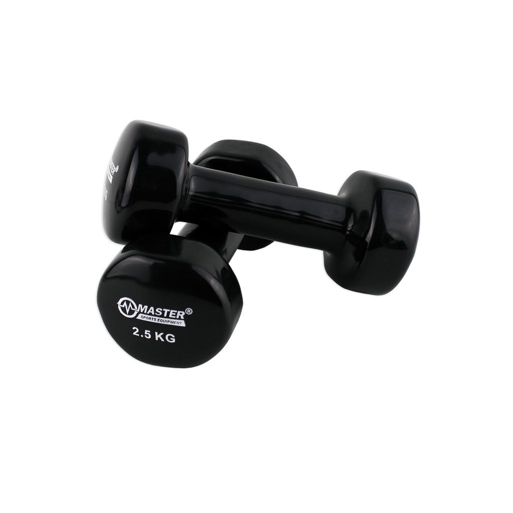 Vinyl dumbbells 2 x 2.5 kg MASTER