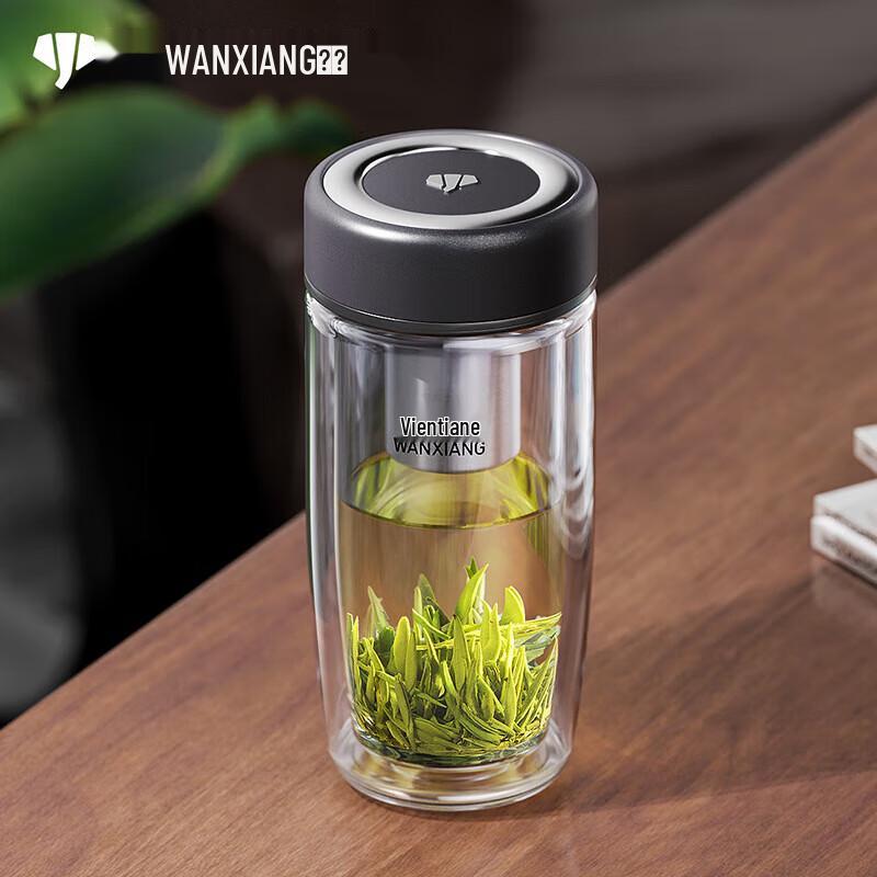 Wànxiàng Double Wall Borosilicate Glass Tea Infuser Bottle