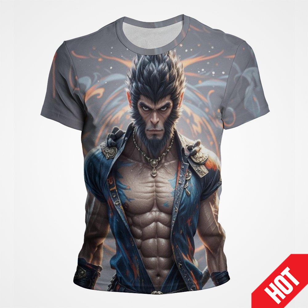 Novelty T Shirt For Men Shirt Black Myth Wukong Game 3d Printed T-shirt Clothing Designer Short Sleeve Tees Vintage T-shirt