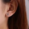 Diamond Hollow Bear Earrings for Women  Korean Style  Simple  Compact and Cute Earrings  New Style Trendy