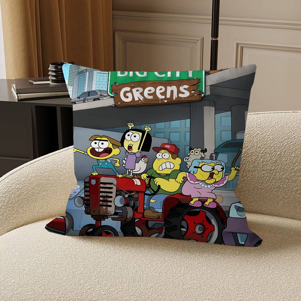 B-Big City Greens Pillow Cover Sofa Cushion Cover Home Room Decoration Children Gift