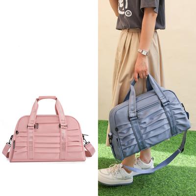 Bolsa de viaje de gran capacidad plisada moderna y occidentalizada, bolsa de viaje para equipaje de ocio Simple para primavera/verano