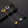 1Pcs Fashion Punk Cross Pendant Clip Earring for Teens Women Men Ear Cuffs Earring Jewelry Retro Metal Chain Tassel Earings
