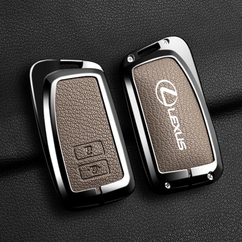 Leather Car Key Cover Case Shell for Lexus RX350 NX300 Es300h Rx450h GS300 GX470 IS250 ES350 LX570 GX460 Nx300h Is300h Keyring