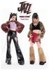 Set alla moda con giacca in pelliccia e pantaloni lunghi a stampa leopardo per performance di danza jazz per bambine