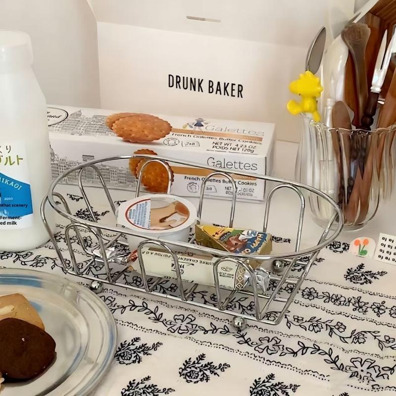 Iron Storage Basket Multi-Purpose Organizer For Accessories,Cosmetics, Vanity, Desk, Photo Props, Shelf Baskets