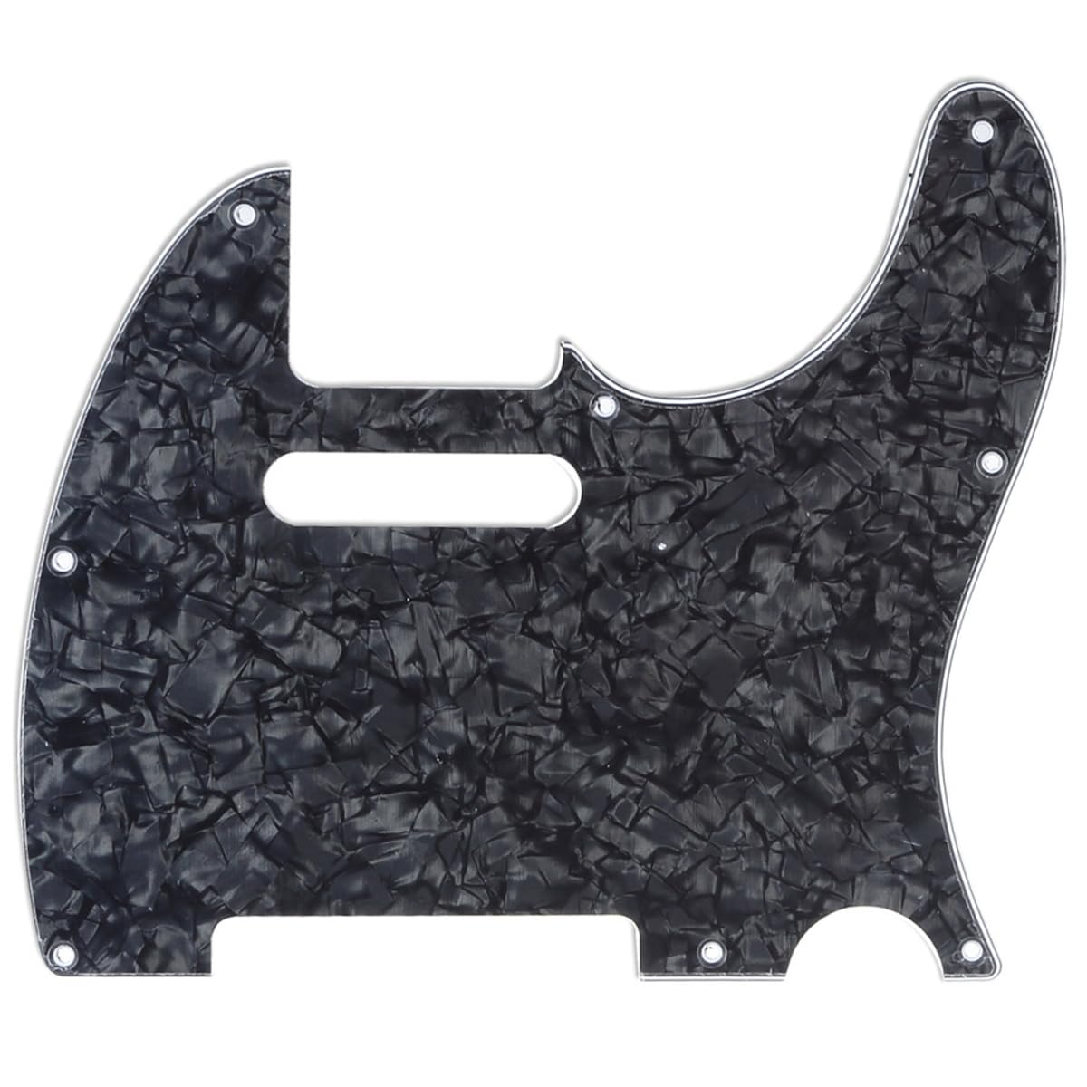 

Musiclily Pro 8-Hole Telecaster Pickguard, Made in Japan for Fender Japan Telecaster Electric Guitars, Black Pearl, 4-Piece Set