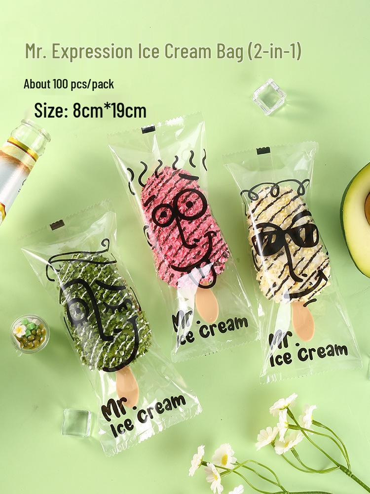 Sacchetto trasparente usa e getta per packaging ghiaccioli per dessert fatti in casa