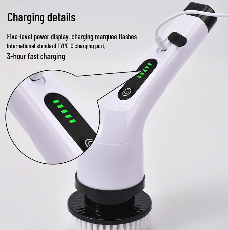 Multifunction Electric Cleaning Brush: Adjustable Nine-in-One for Bathroom & Glass