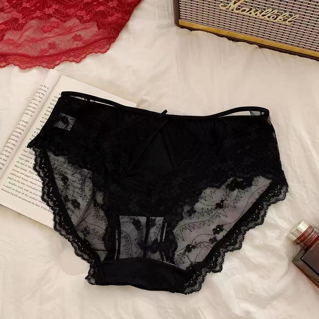 French Sexy Lace Girl Panties Comfortable Breathable Low-rise Briefs Women Underwear