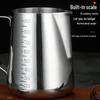 Messbecher aus 304 Edelstahl mit konischer Öffnung für Kaffee, Wachsschmelzen und mehr