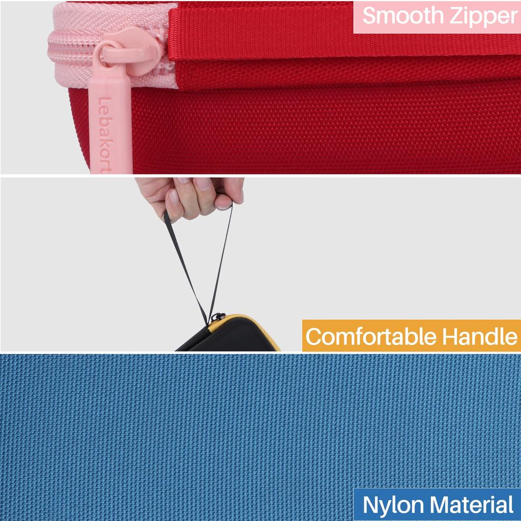 Lebakort Storage Case Compatible with Kodak Smile+ 2-in-1 Digital Instant Print Camera & Photo Printer (Black/Yellow Case)