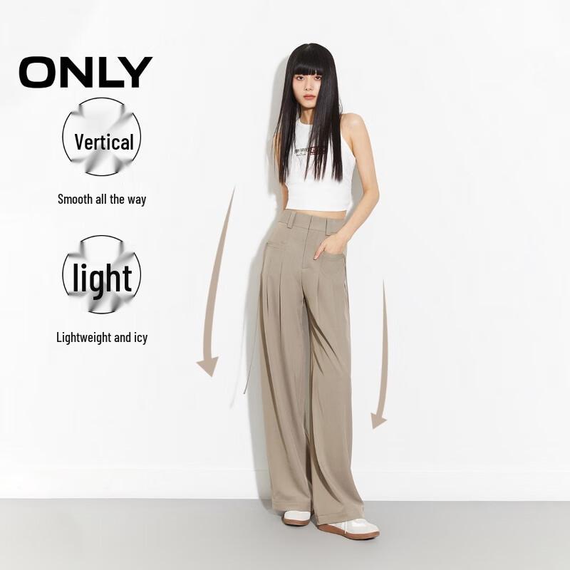 ONLY Women's High-Waisted Wide-Leg Suit Pants