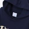Champion Long Sleeve USA Script Size 140 Kids' Hoodie, 100% Cotton, Logo, Basic, Navy, (CK-Y103)