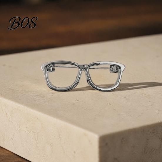 Elegant Clothing Embellishment Alloy Glasses Brooch for Men Women, Eyeglasses Shape Lapel Pin Pin, Decorative Accessory Suits Shirts Sweaters Jewelry