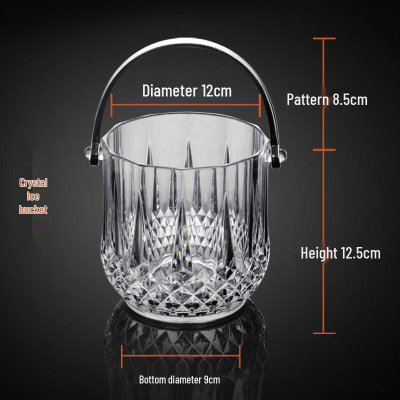 ZISIZ Transparent Acrylic Ice Bucket