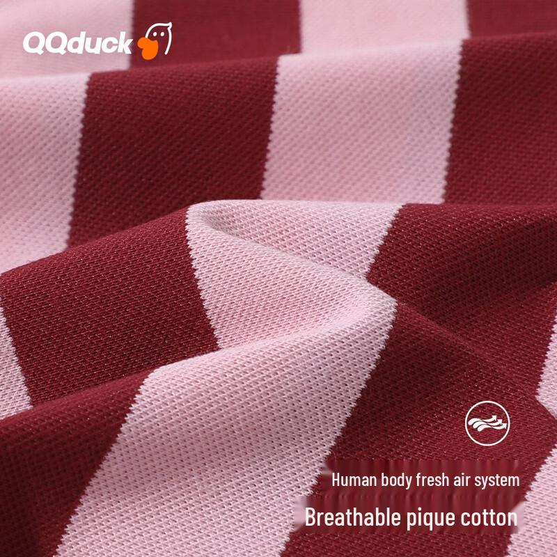 QQ DUCK Girls' Striped Duck Polo Shirt