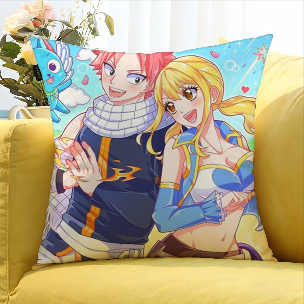 Fairy Tail Anime World Various Sizes Square Pillow Case For Car Home Bedchamber Decor