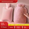 Hot Water Bottle Imitation Rabbit Fur, Filled with Hot Water, In Large and Small Sizes, Water-Filled Warm Water Bag for Women, Warm Belly