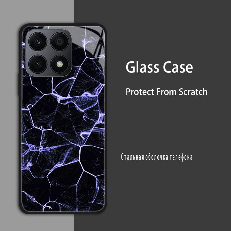 Dla Huawei Honor X6a X6 X6S X8 5G 4G Etui Pokrowiec Szklane Etui Hartowana Obudowa Zderzak Dla Honor X8A X6A X7A X8B Etui Ochronne