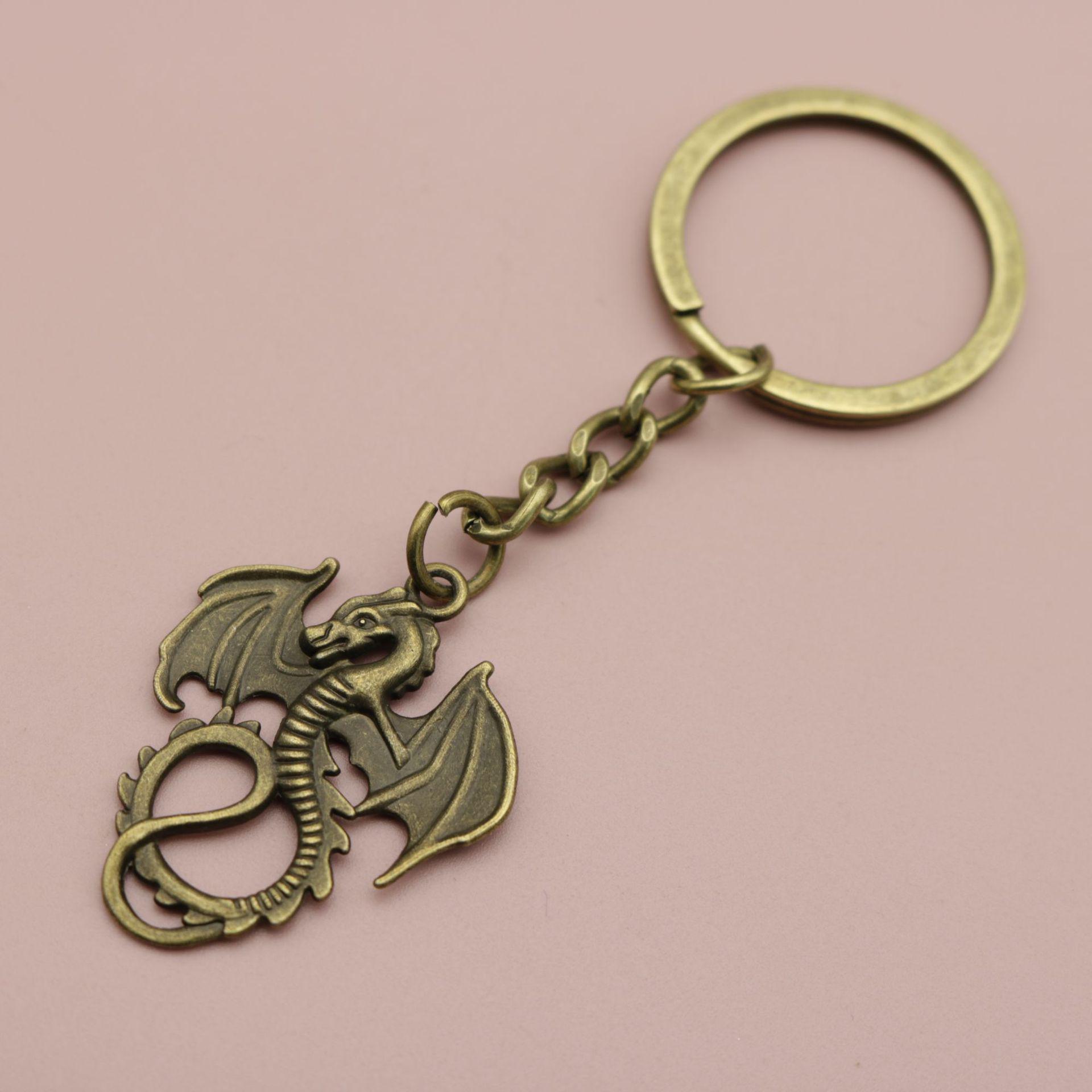 Simplistic Dragon Keychain Pendant by Temu Xiyin