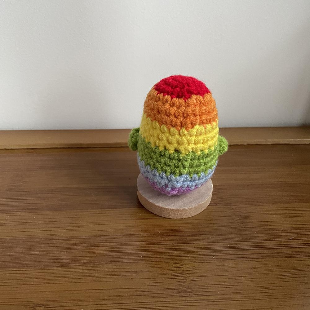 New Colorful Positive Energy Potatoes Doll With Card Home Room Decor Cute Handmade Knitted Potato Toy Dolls Christmas Gifts